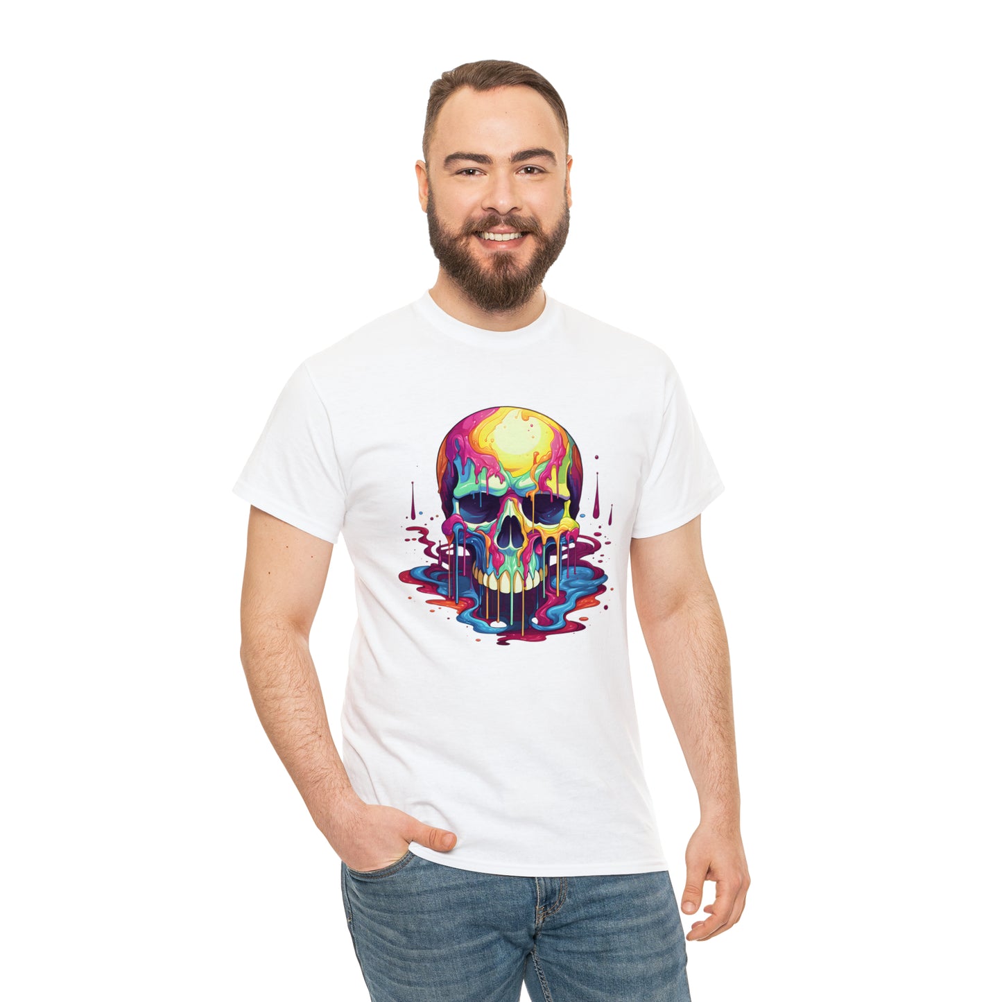 Painted Skull, Unisex Heavy Cotton Tee