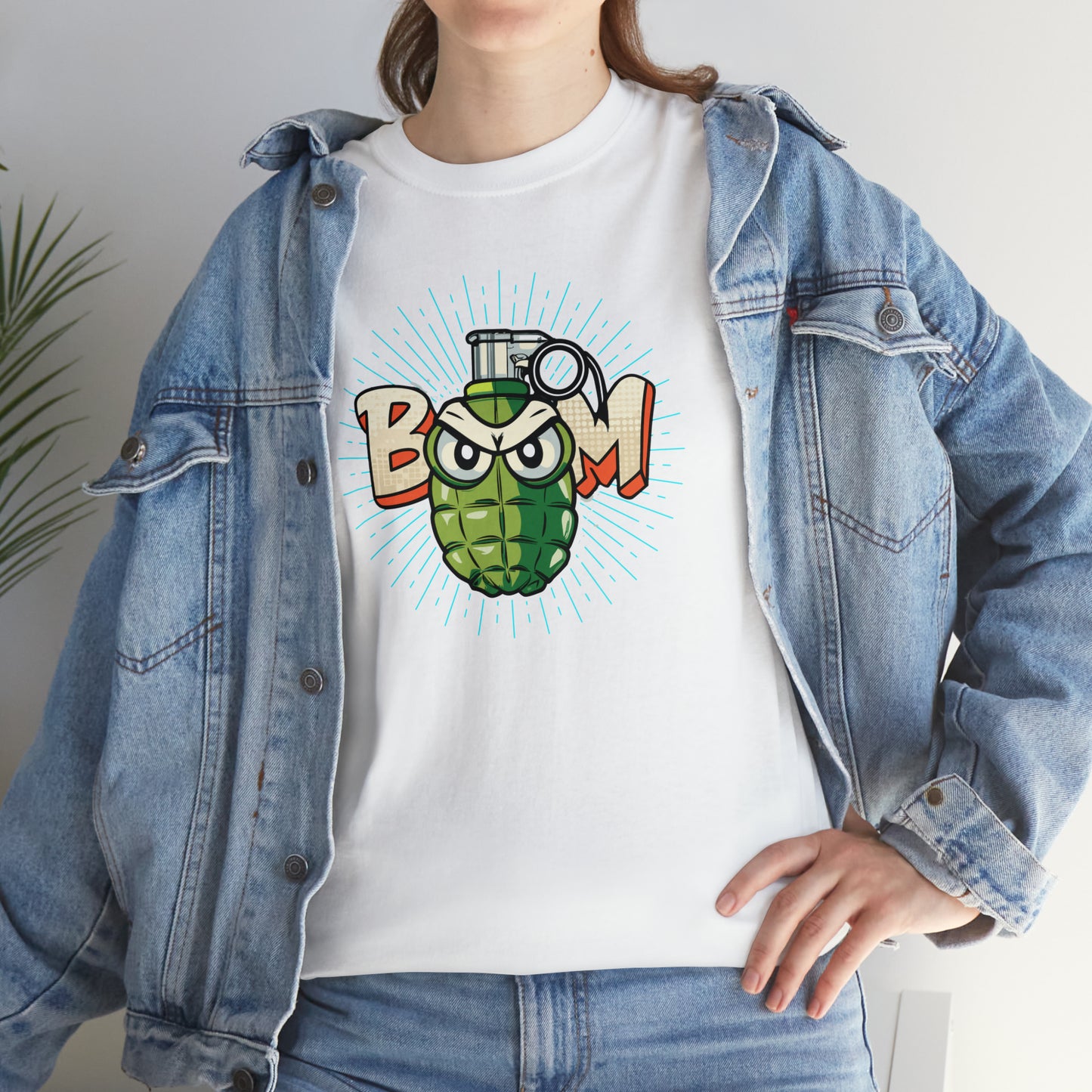BOOM, Angry Grenade, Unisex Heavy Cotton Tee