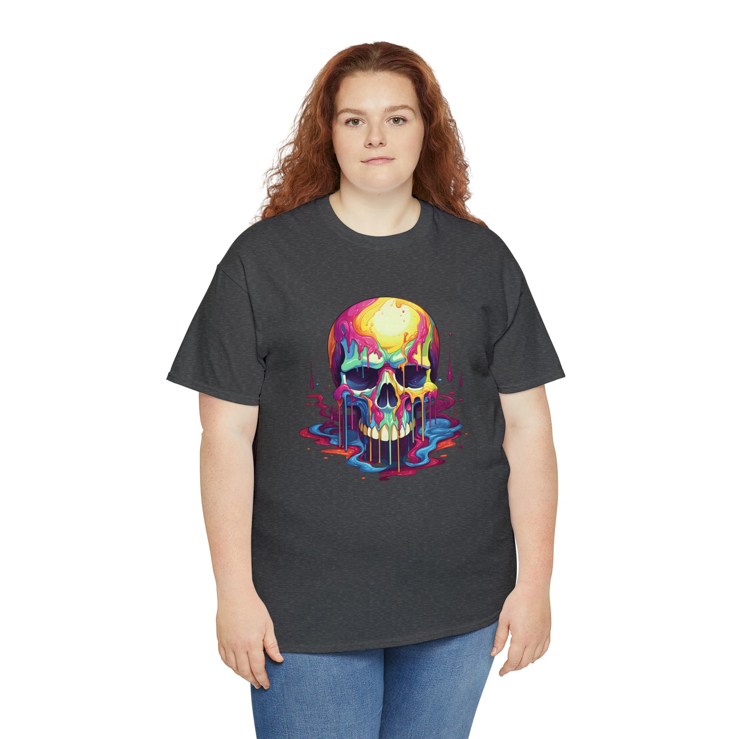 Painted Skull, Unisex Heavy Cotton Tee