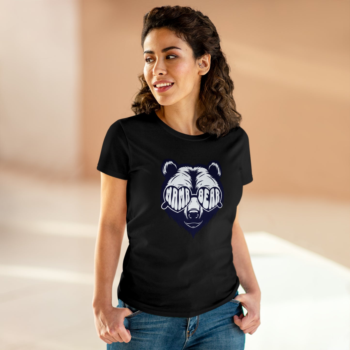 MAMA BEAR Women's Midweight Cotton Tee