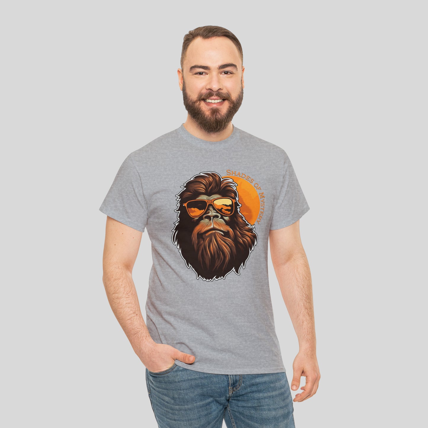 Bigfoot, Shades Of Mystery, Unisex Heavy Cotton Tee