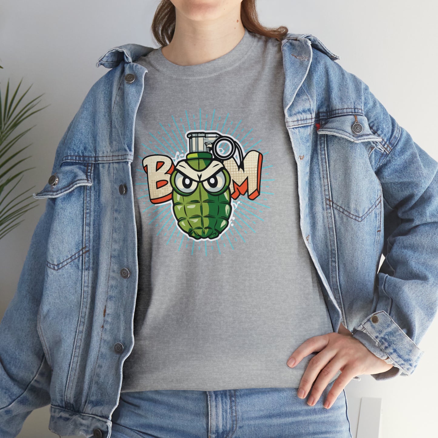 BOOM, Angry Grenade, Unisex Heavy Cotton Tee