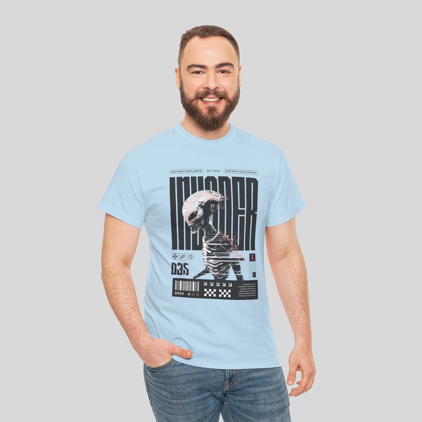 Alien Invader, Unisex Heavy Cotton Tee