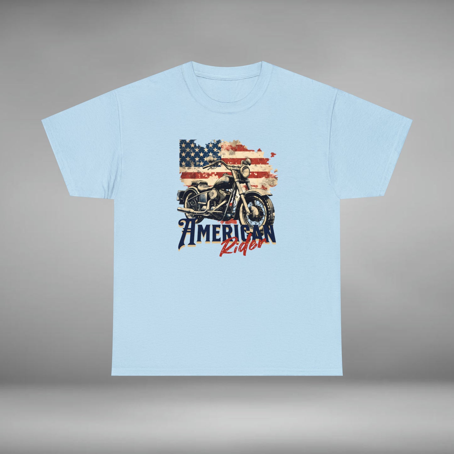 American Rider, Motorcycle Unisex Heavy Cotton Tee