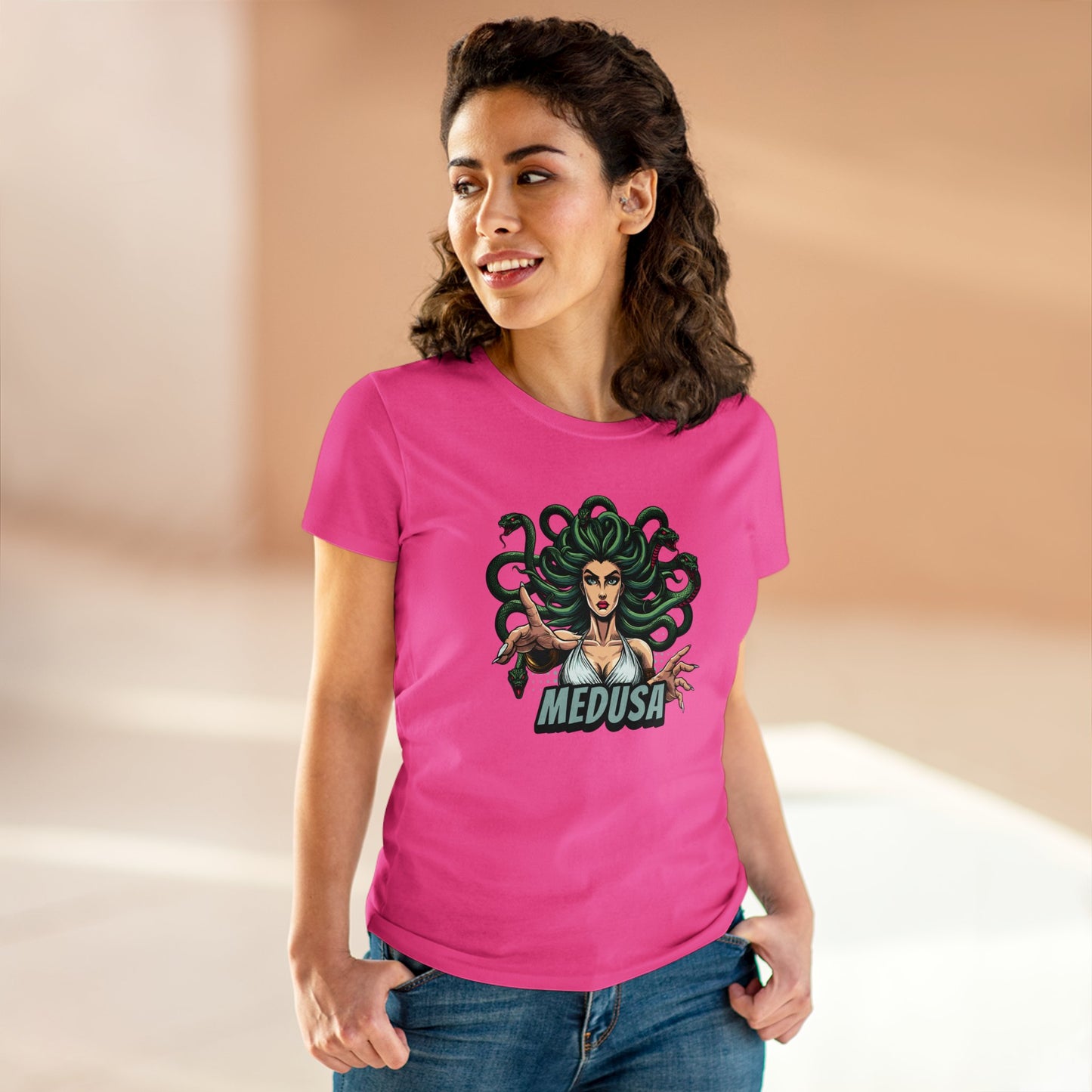 Medusa, Women's Midweight Cotton Tee