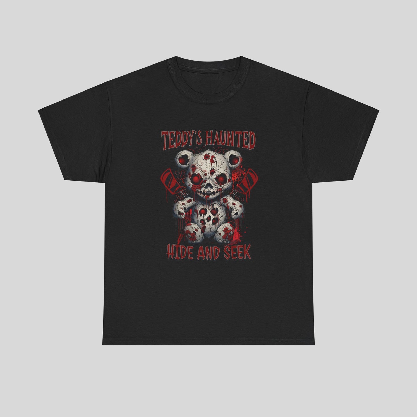 Teddy's Haunted Hide and Seek, Unisex Heavy Cotton Tee