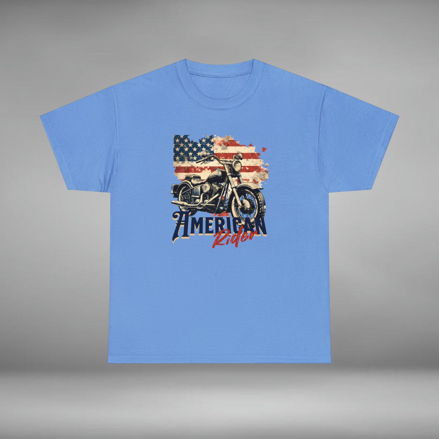 American Rider, Motorcycle Unisex Heavy Cotton Tee
