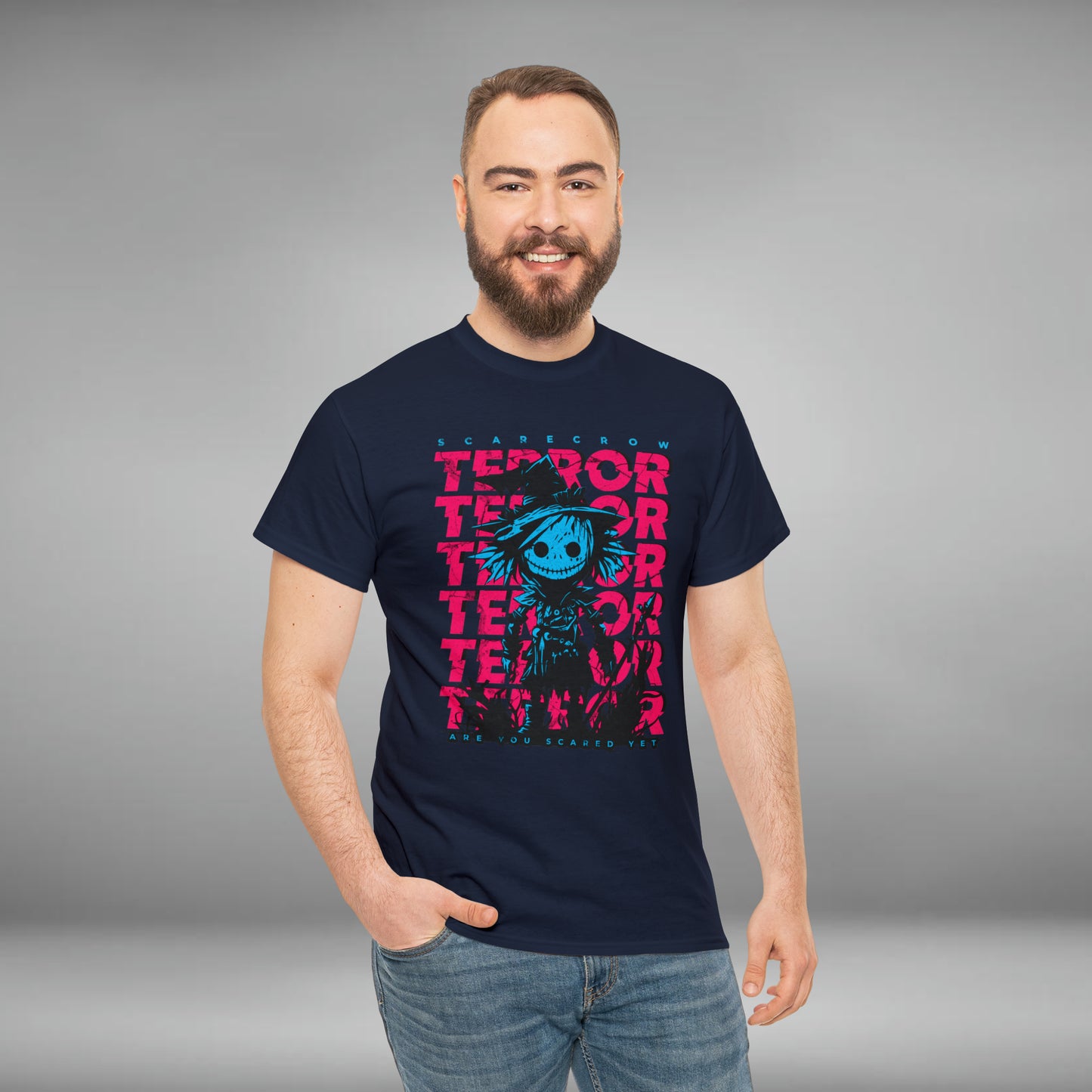 TERROR Scarecrow Unisex Heavy Cotton Graphic Tee