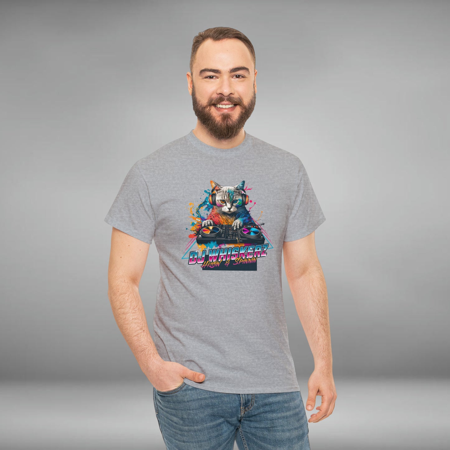 DJ WHISKERZ, Unisex Heavy Cotton Tee