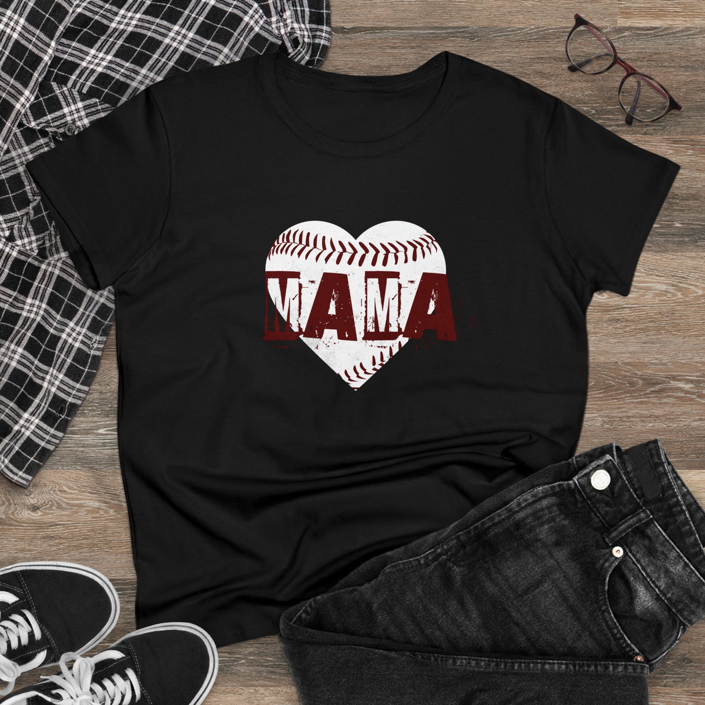 Baseball Mama, Women's Midweight Cotton Tee