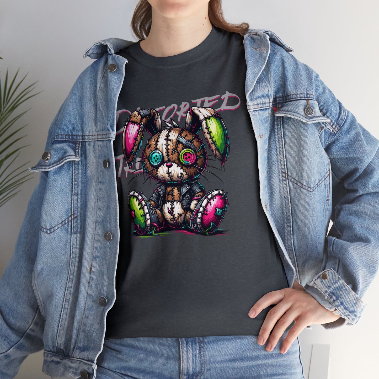Distorted Truth, Ragdoll Bunny, Unisex Heavy Cotton Tee