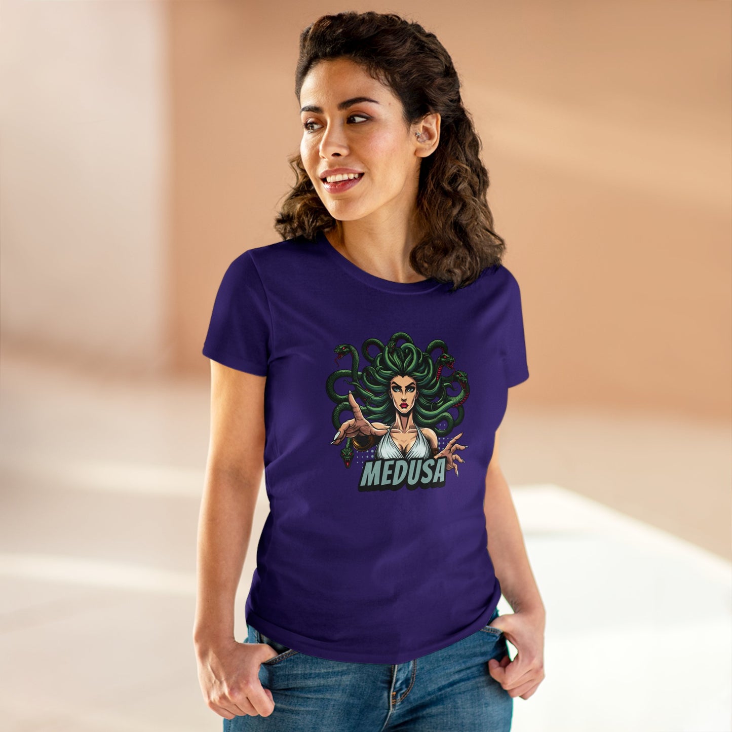 Medusa, Women's Midweight Cotton Tee