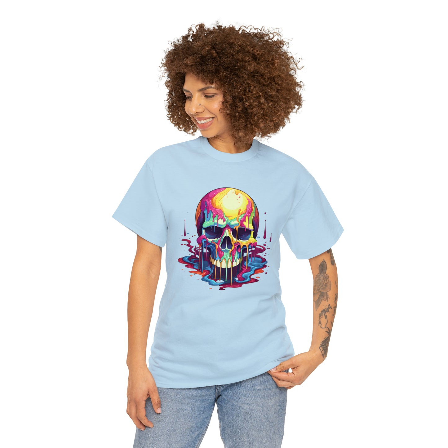 Painted Skull, Unisex Heavy Cotton Tee