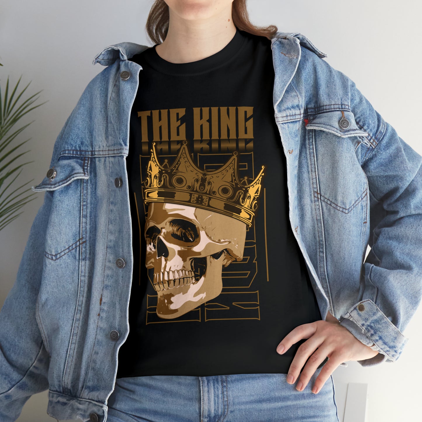 The King, Skull, Crown Unisex Heavy Cotton Tee