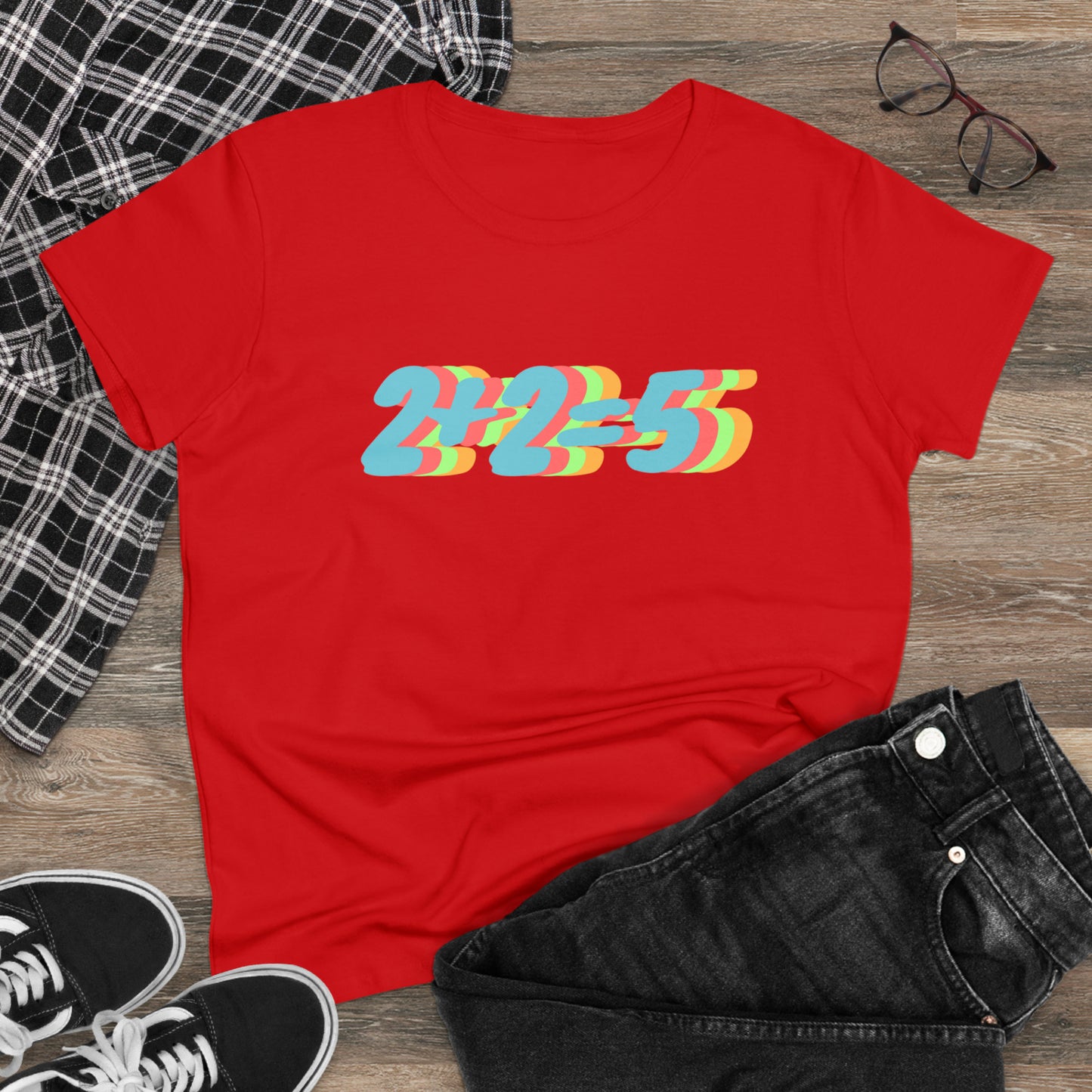 2+2=5, George Orwell 1984 inspired Women's Midweight Cotton Tee