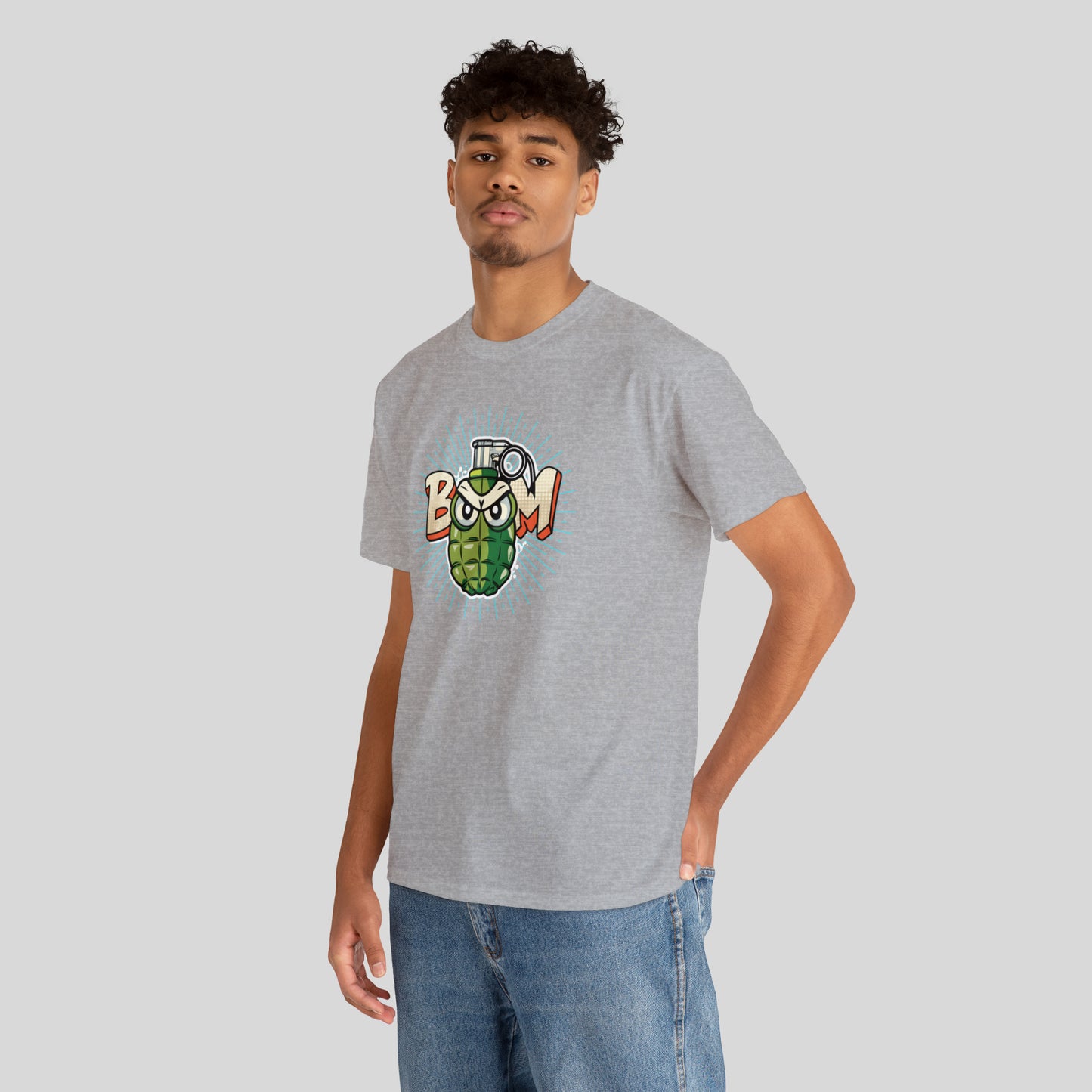 BOOM, Angry Grenade, Unisex Heavy Cotton Tee