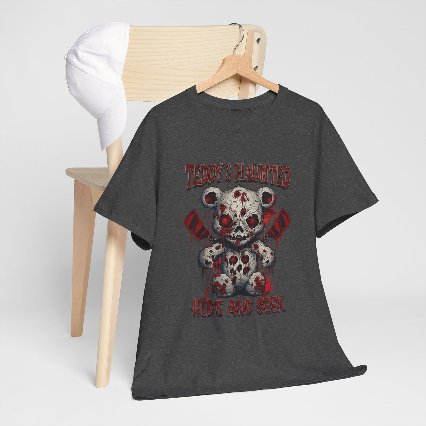 Teddy's Haunted Hide and Seek, Unisex Heavy Cotton Tee