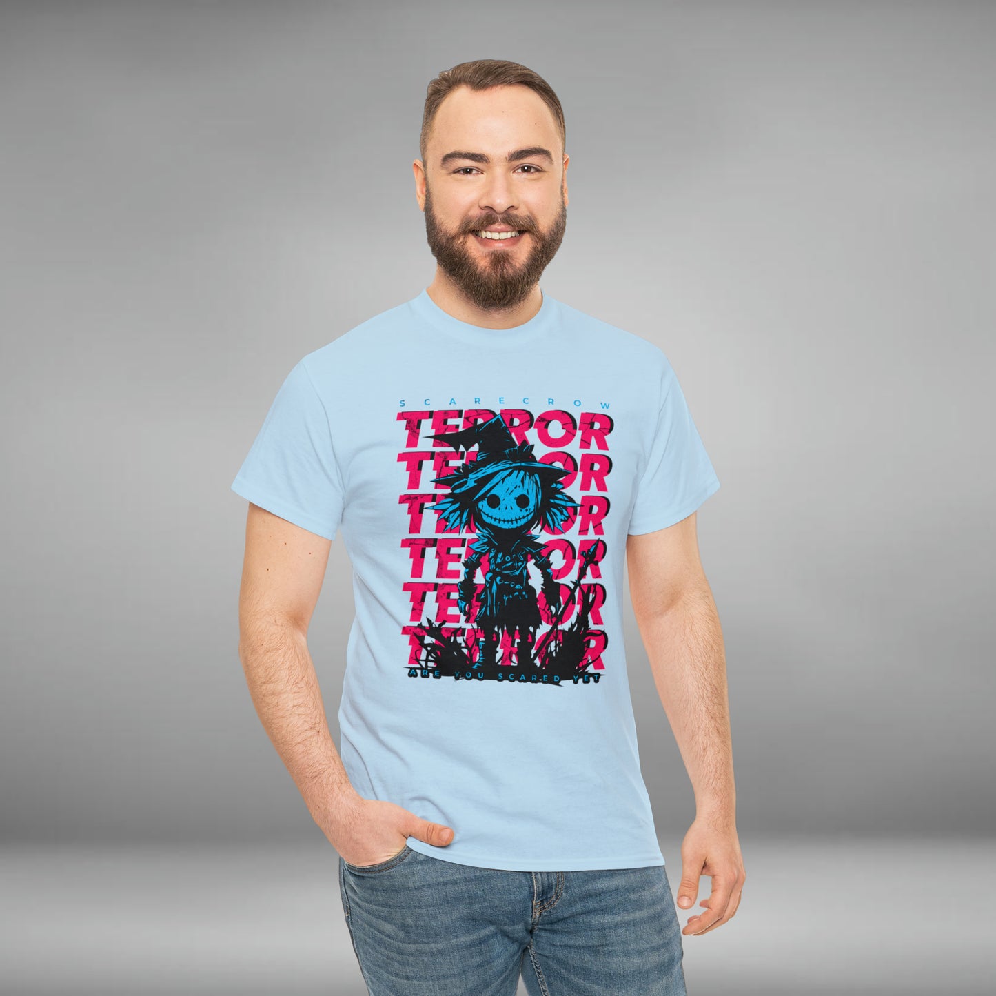 TERROR Scarecrow Unisex Heavy Cotton Graphic Tee