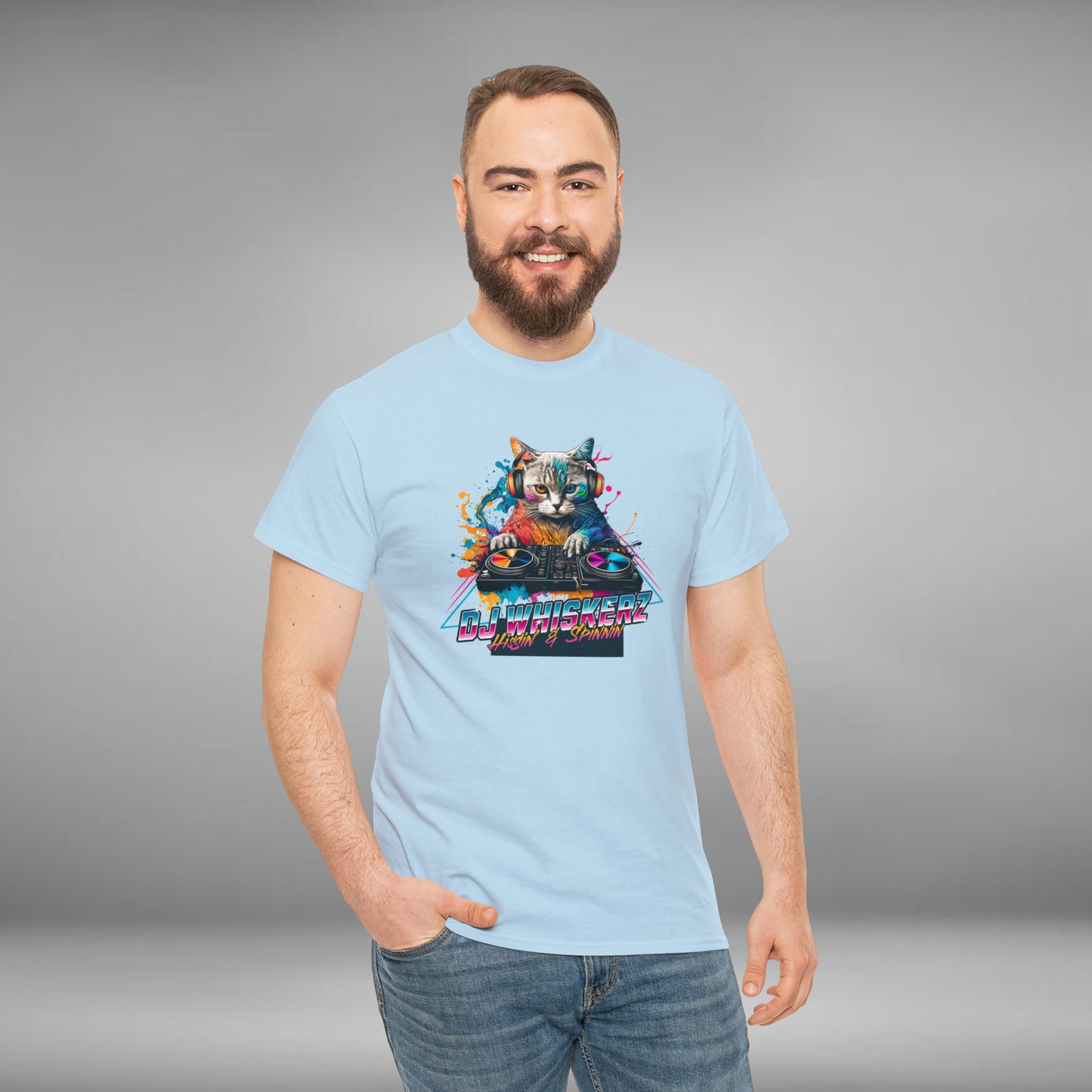 DJ WHISKERZ, Unisex Heavy Cotton Tee