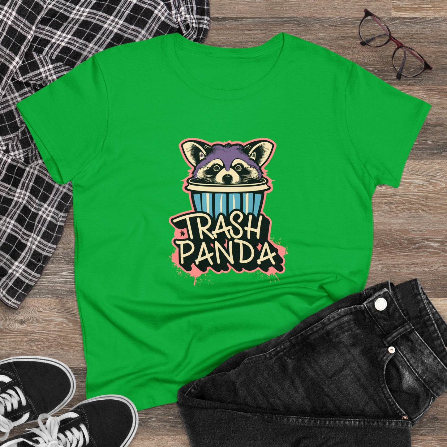 Trash Panda, Racoon, Women's Cotton Tee