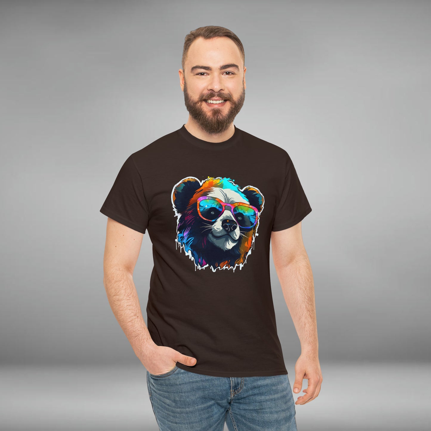 Panda Bear custom Unisex Heavy Cotton Graphic Tee