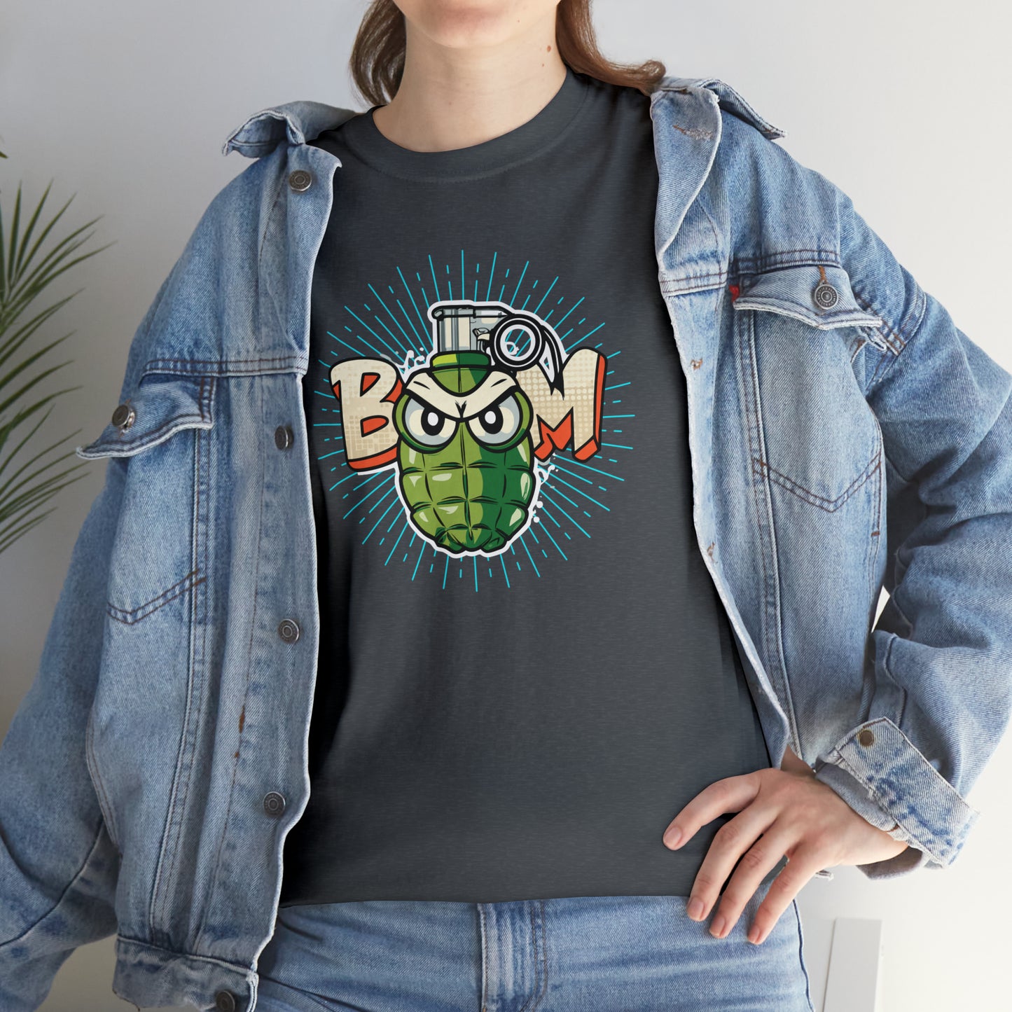 BOOM, Angry Grenade, Unisex Heavy Cotton Tee