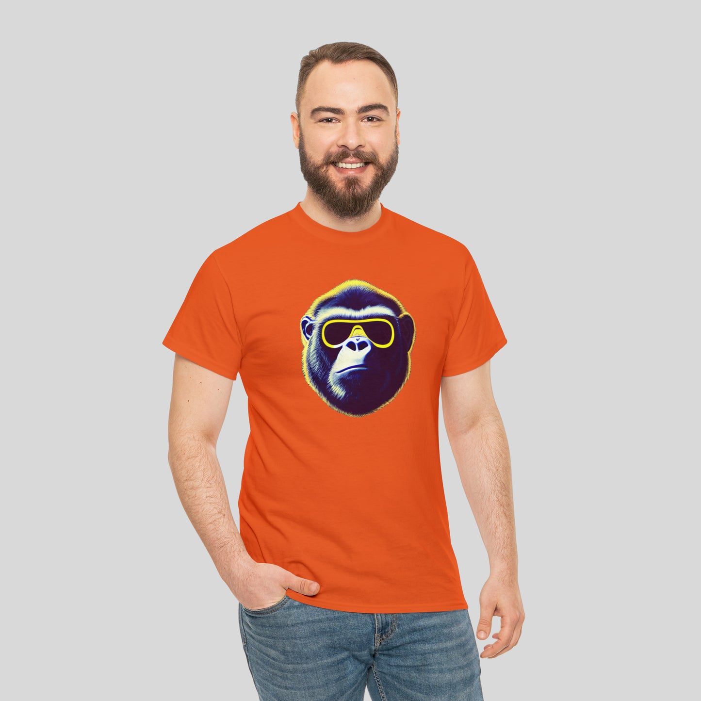 Gorilla, Custom Unisex Heavy Cotton Graphic Tee