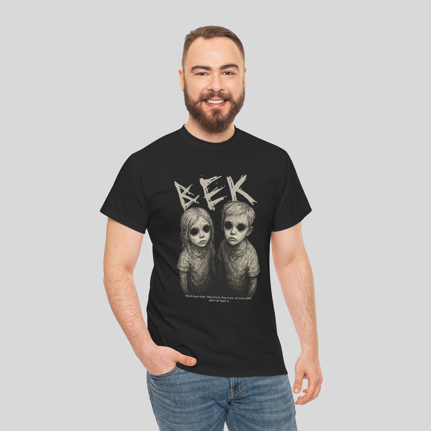 Black Eye Kid's, Unisex Heavy Cotton Tee - BEK Urban Legend Graphic Shirt