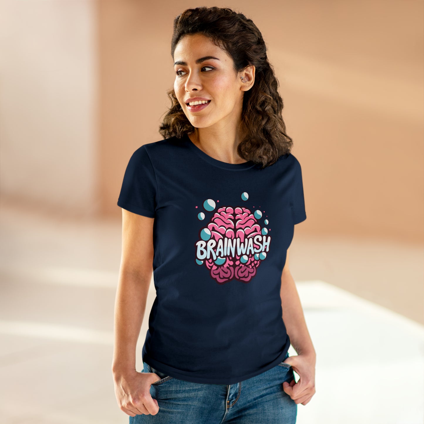 Brainwash, Women's Midweight Cotton Tee