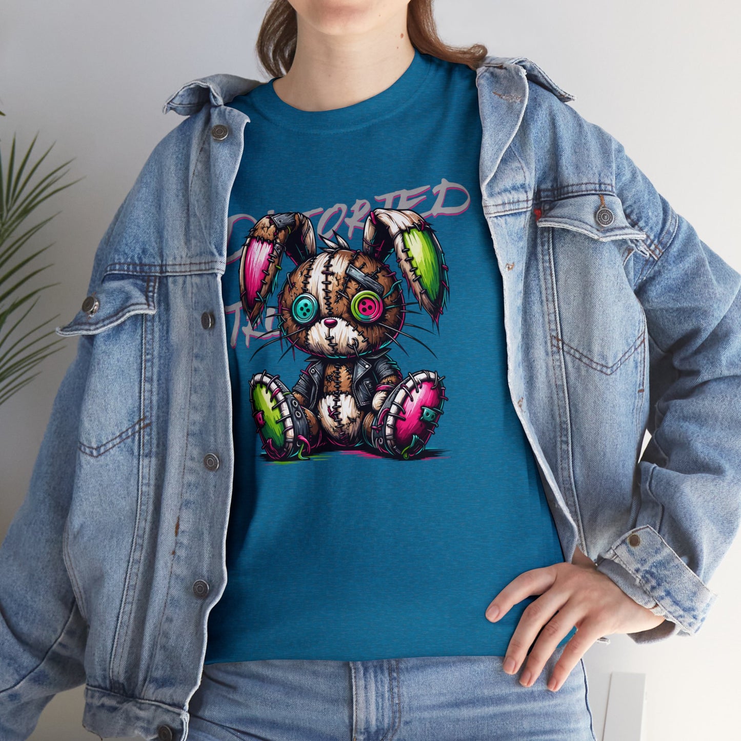 Distorted Truth, Ragdoll Bunny, Unisex Heavy Cotton Tee