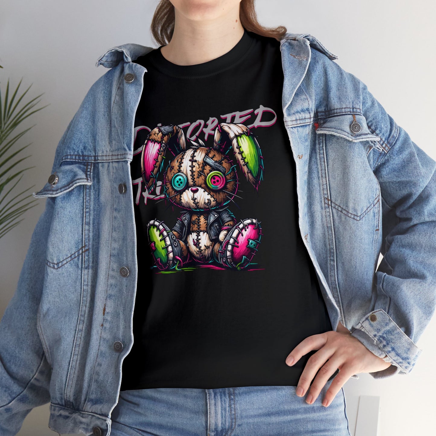 Distorted Truth, Ragdoll Bunny, Unisex Heavy Cotton Tee