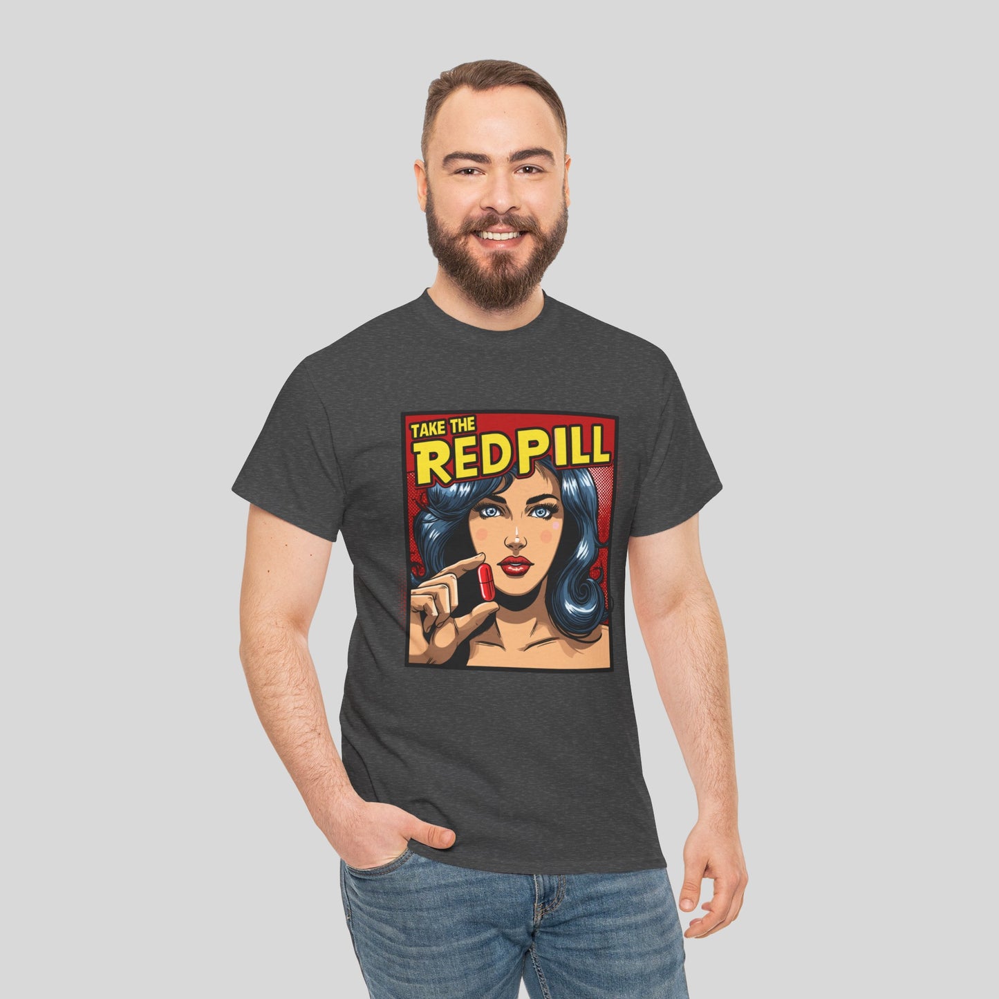 Take The Red Pill, Unisex Heavy Cotton Tee