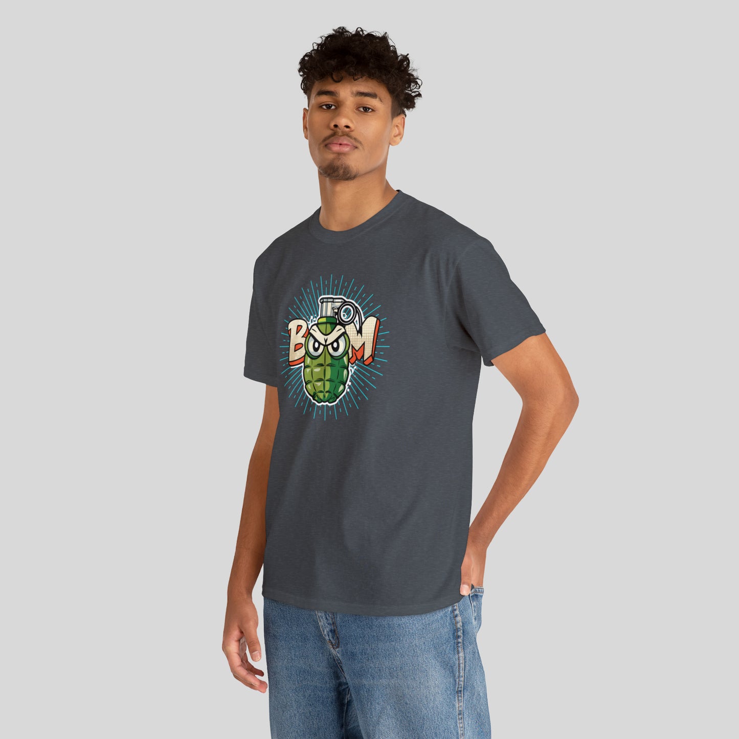 BOOM, Angry Grenade, Unisex Heavy Cotton Tee