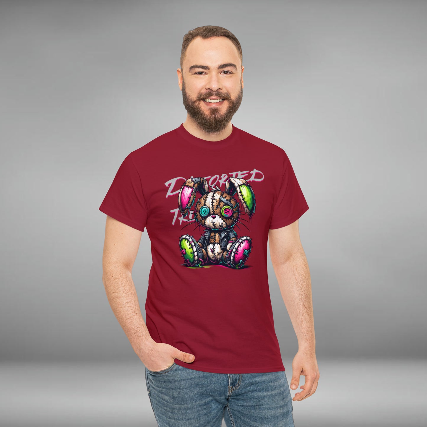 Distorted Truth, Ragdoll Bunny, Unisex Heavy Cotton Tee