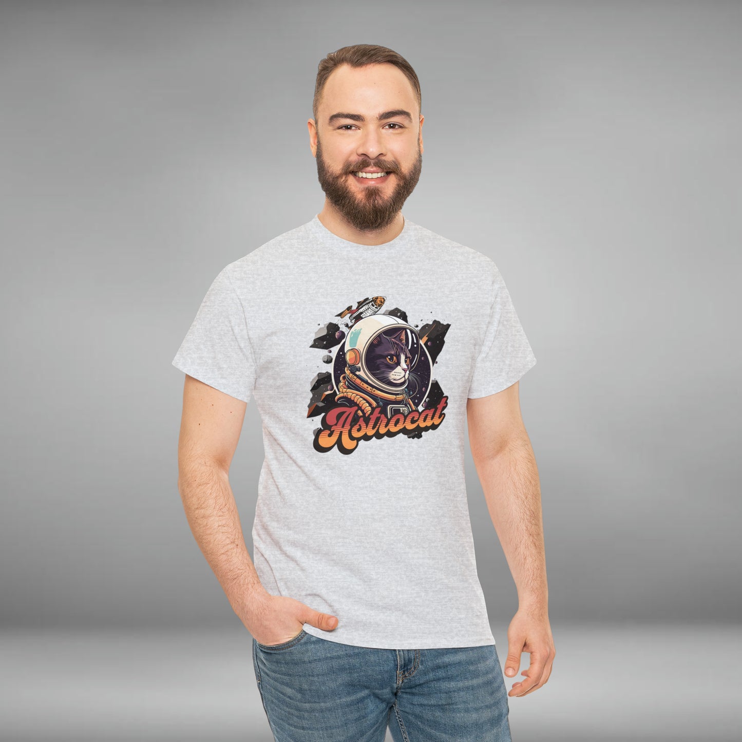 Astrocat, Unisex Heavy Cotton Tee