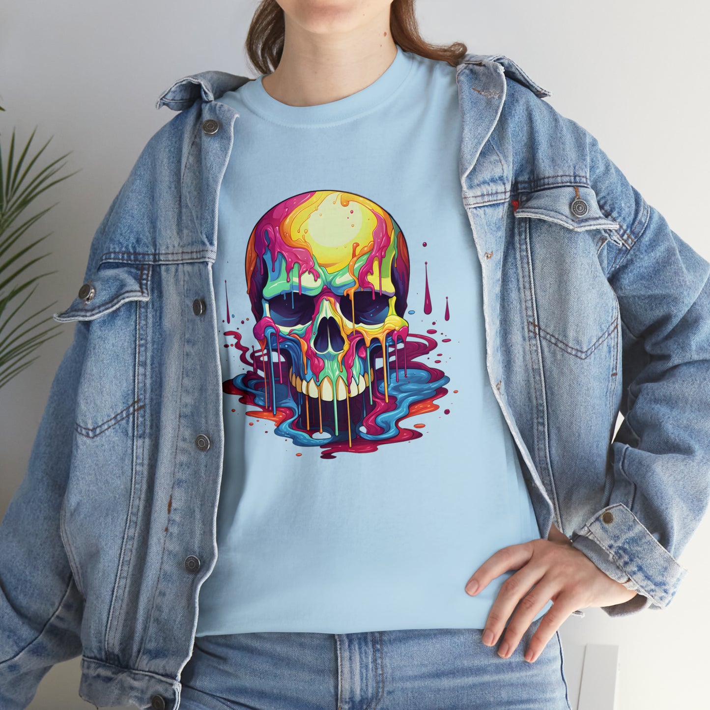 Painted Skull, Unisex Heavy Cotton Tee