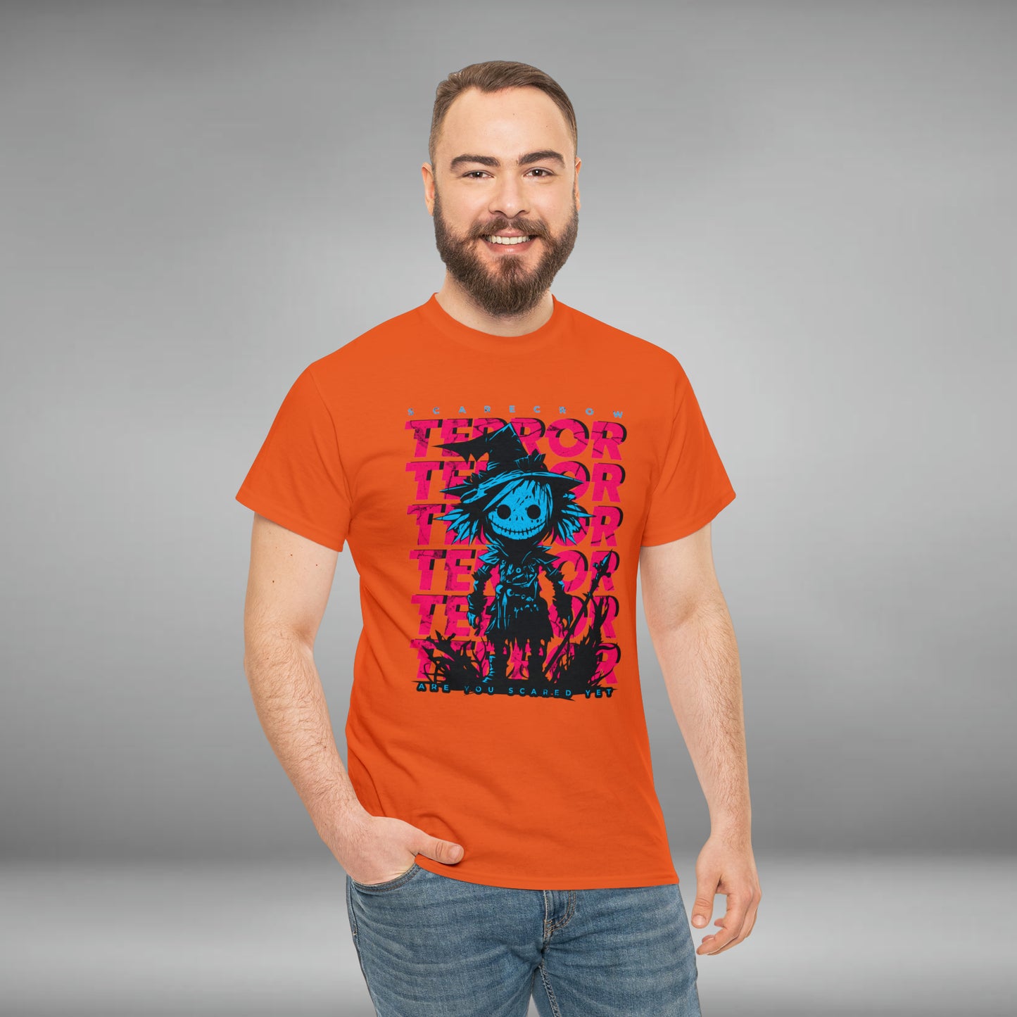 TERROR Scarecrow Unisex Heavy Cotton Graphic Tee