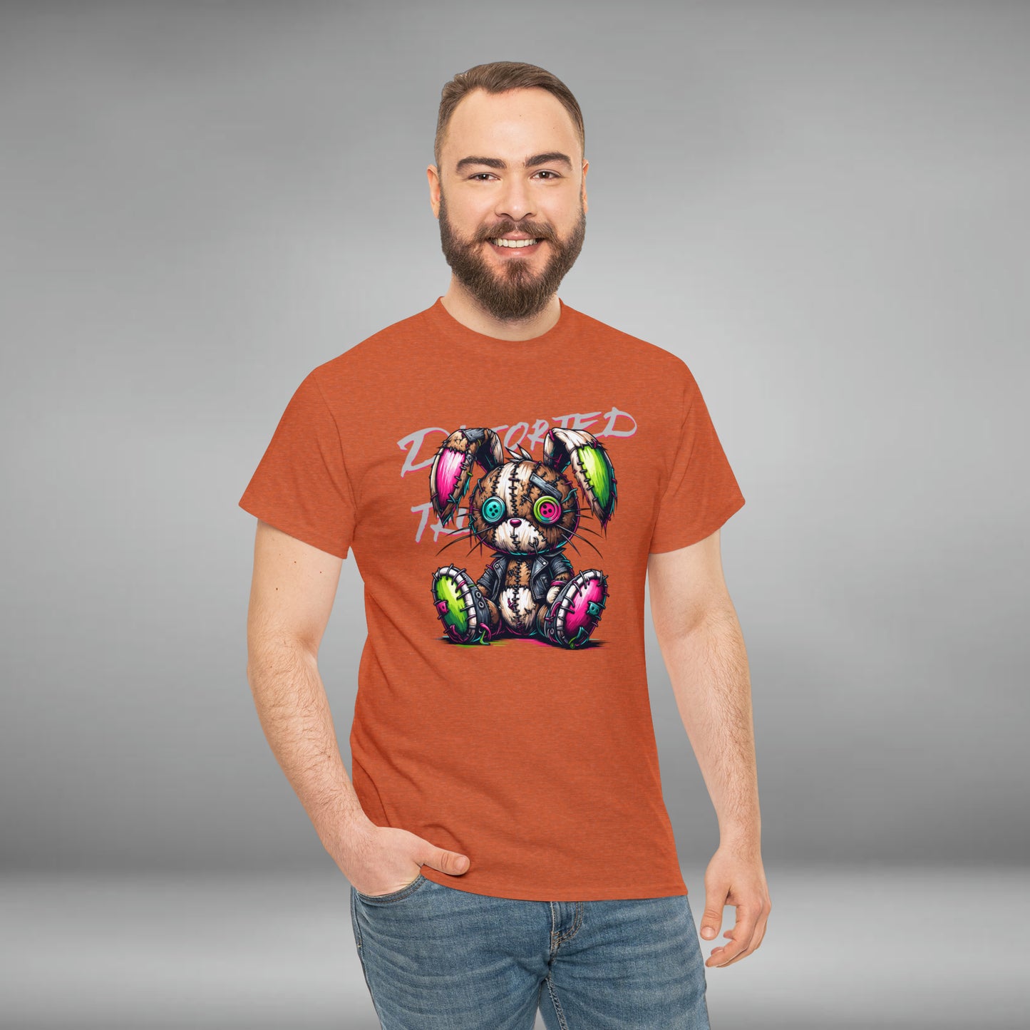 Distorted Truth, Ragdoll Bunny, Unisex Heavy Cotton Tee