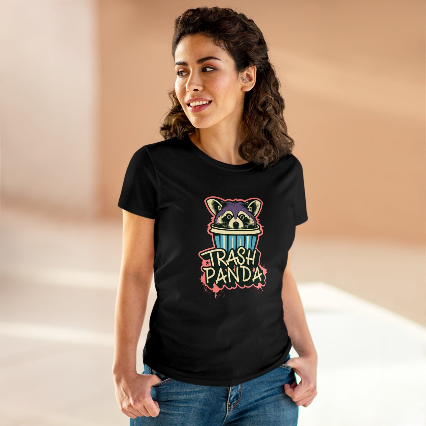 Trash Panda, Racoon, Women's Cotton Tee
