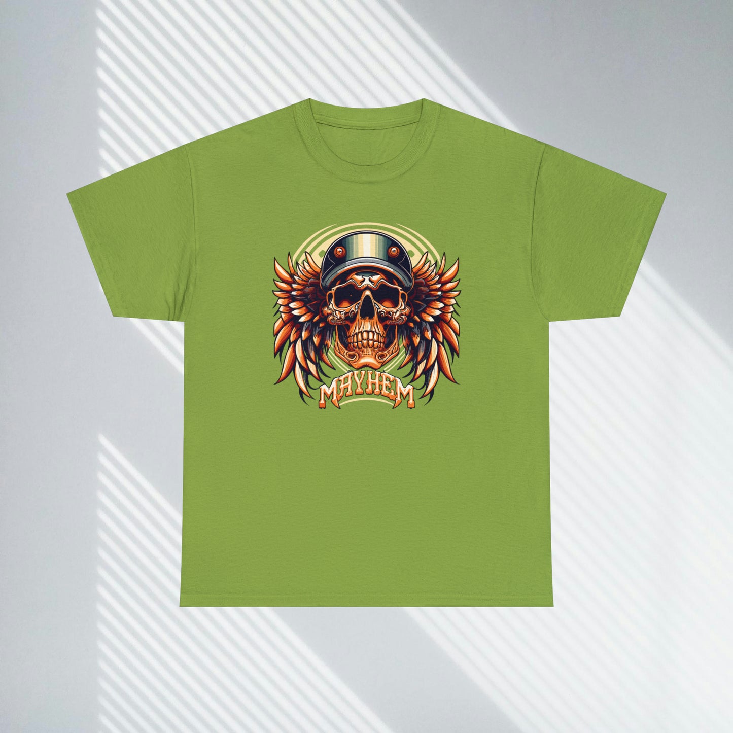 MAYHEM, Winged Skull Unisex Heavy Cotton Tee