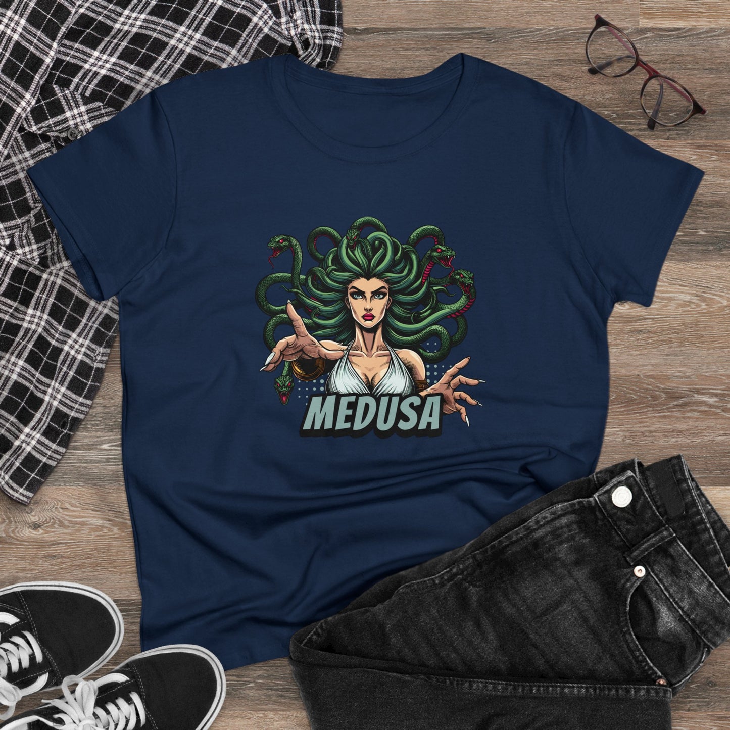Medusa, Women's Midweight Cotton Tee