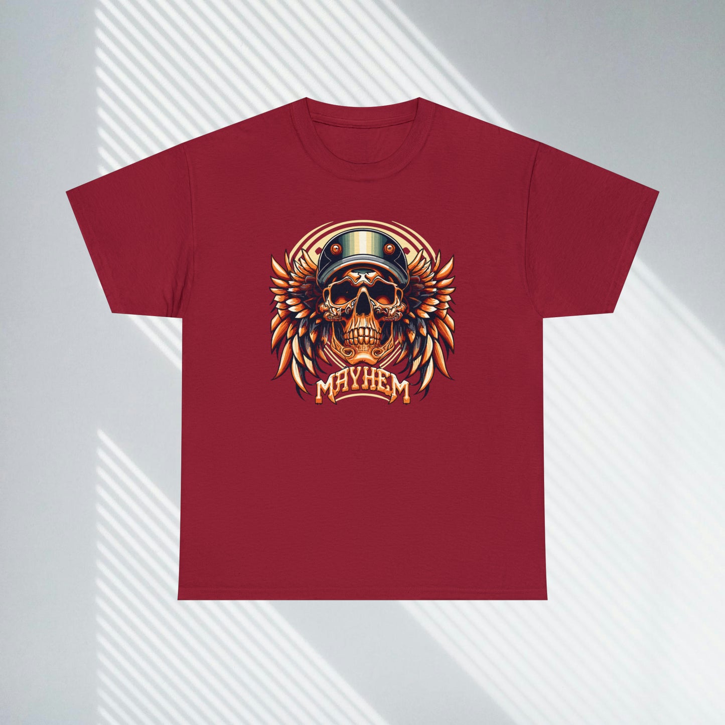 MAYHEM, Winged Skull Unisex Heavy Cotton Tee