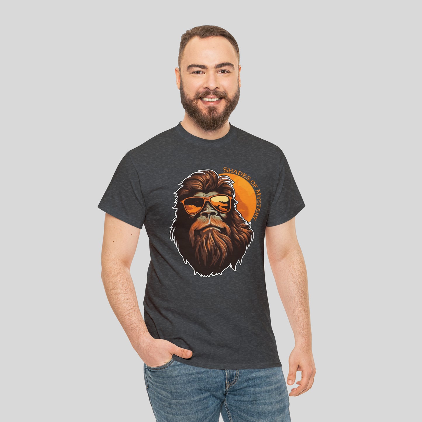 Bigfoot, Shades Of Mystery, Unisex Heavy Cotton Tee