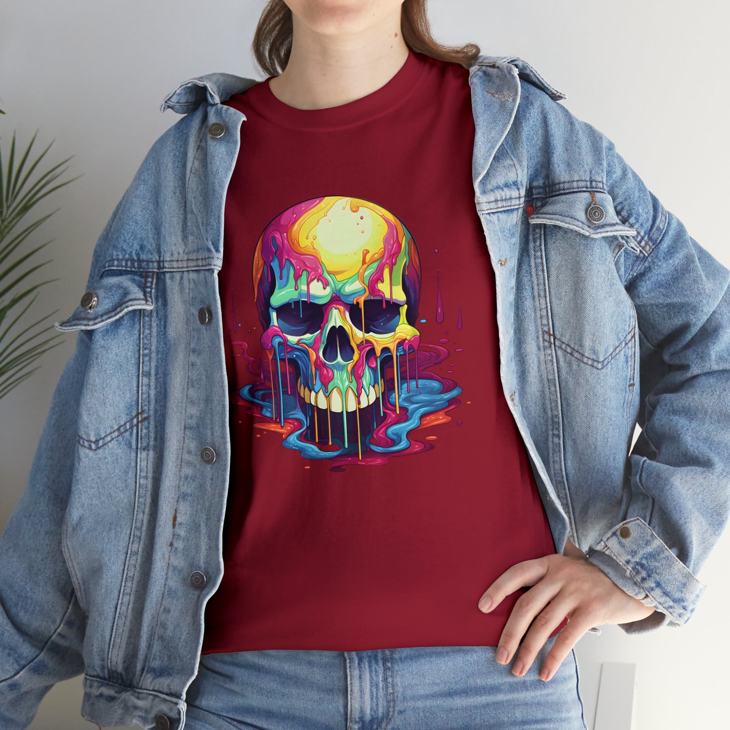 Painted Skull, Unisex Heavy Cotton Tee