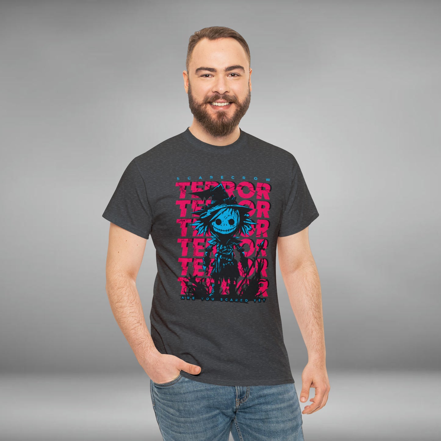TERROR Scarecrow Unisex Heavy Cotton Graphic Tee