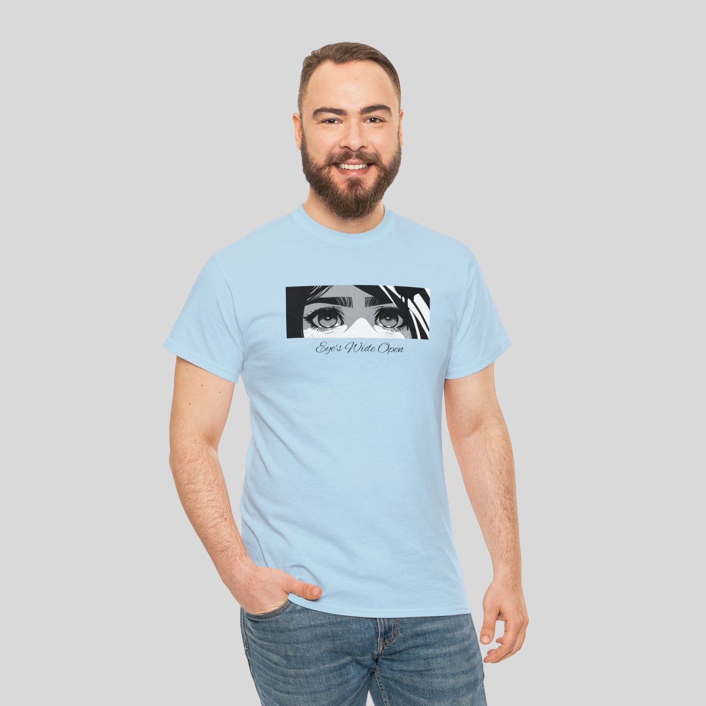 Eye's Wide Open, Custom Unisex Heavy Cotton Graphic Tee