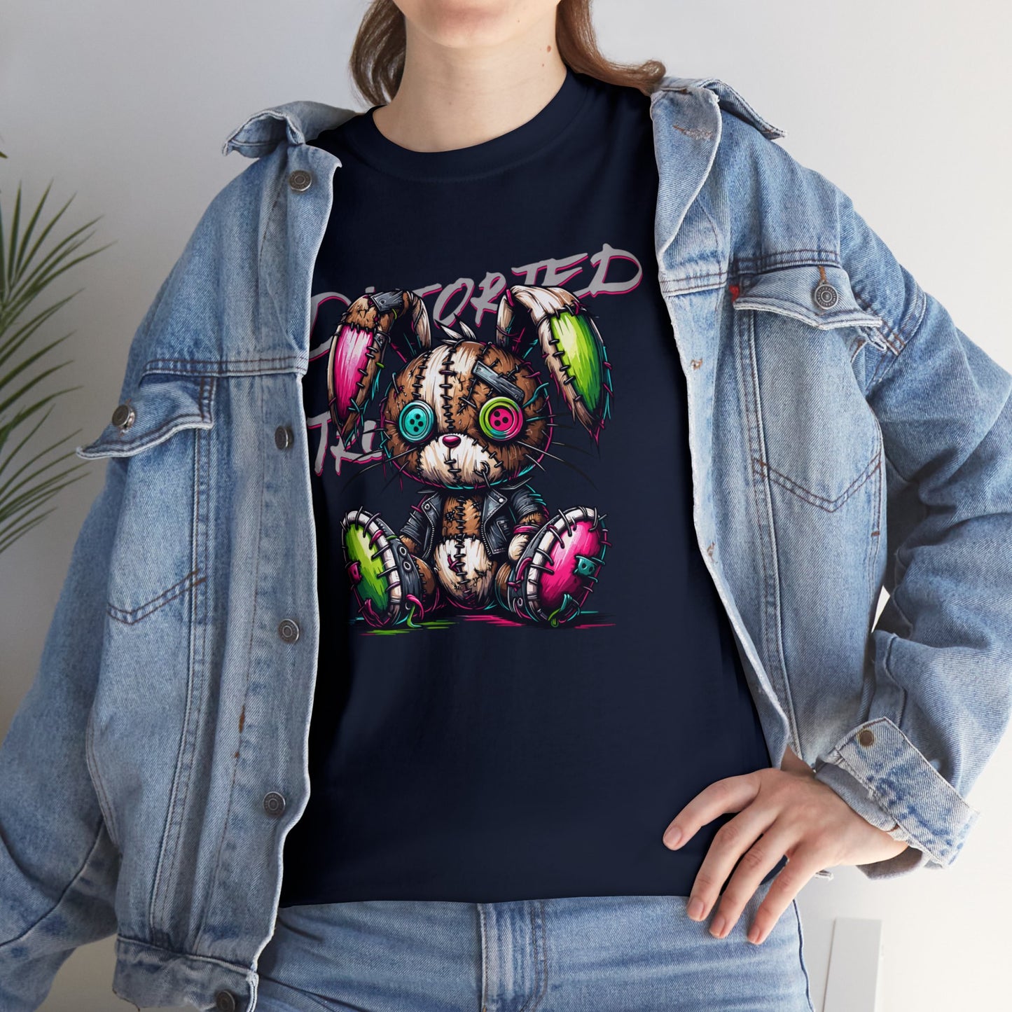 Distorted Truth, Ragdoll Bunny, Unisex Heavy Cotton Tee