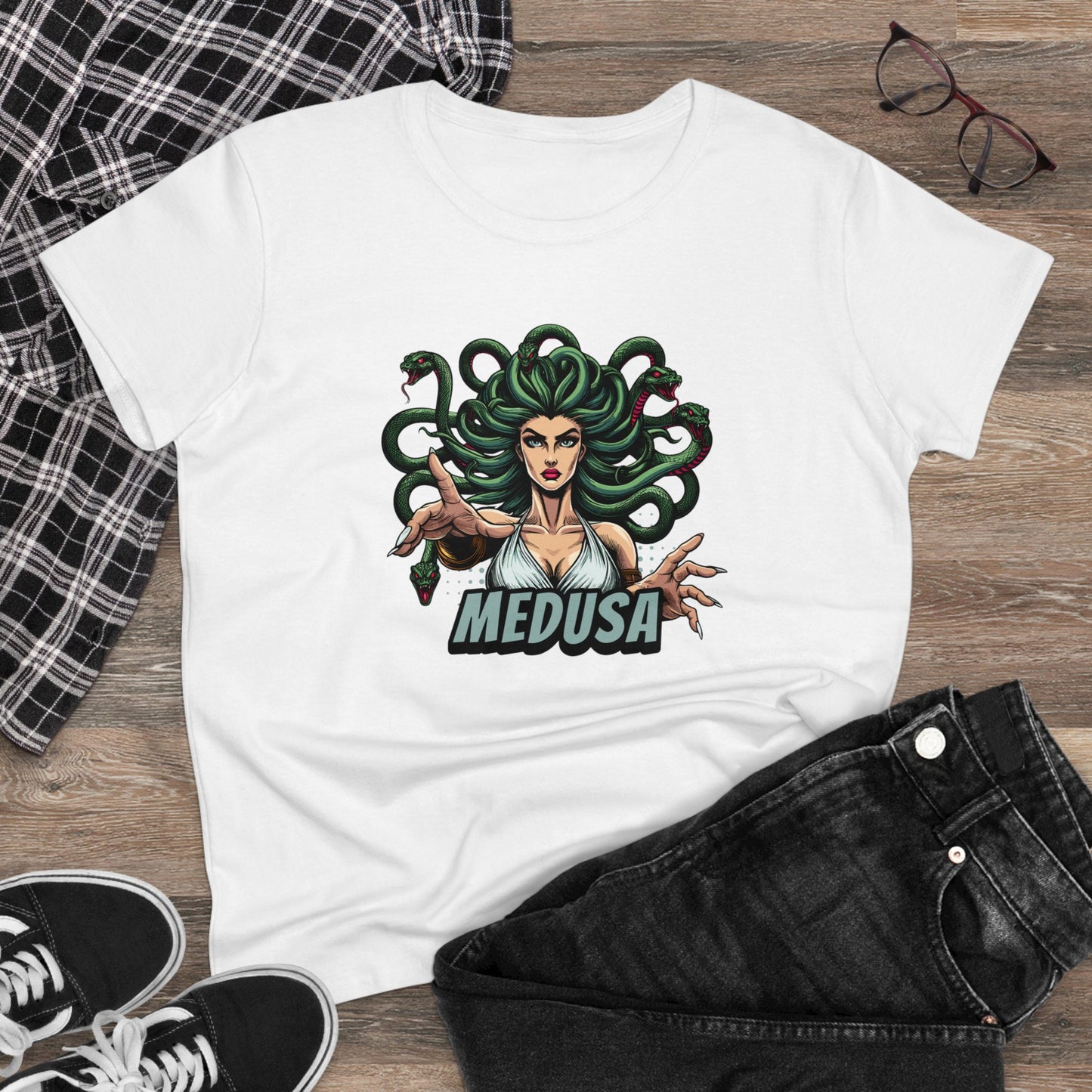 Medusa, Women's Midweight Cotton Tee