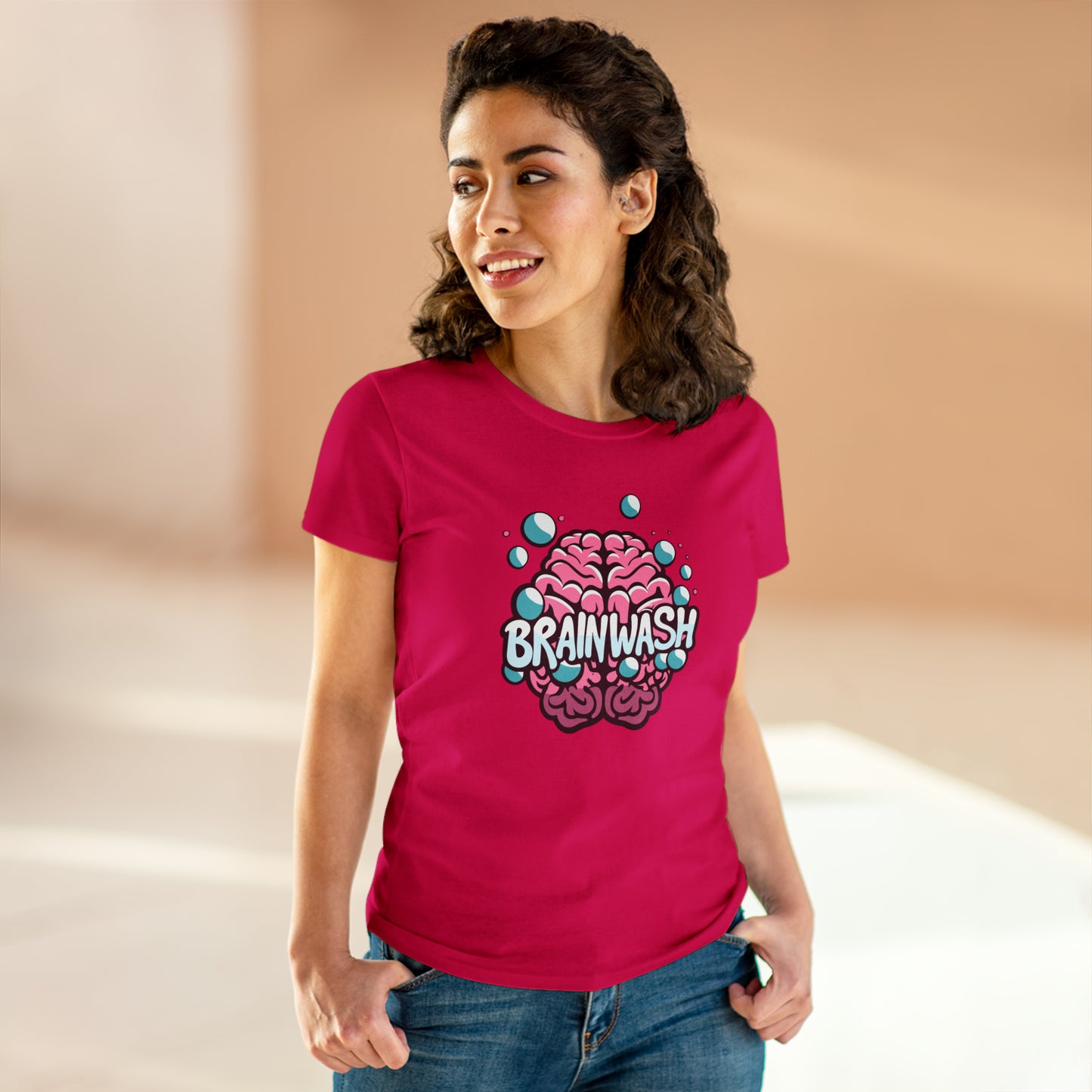 Brainwash, Women's Midweight Cotton Tee