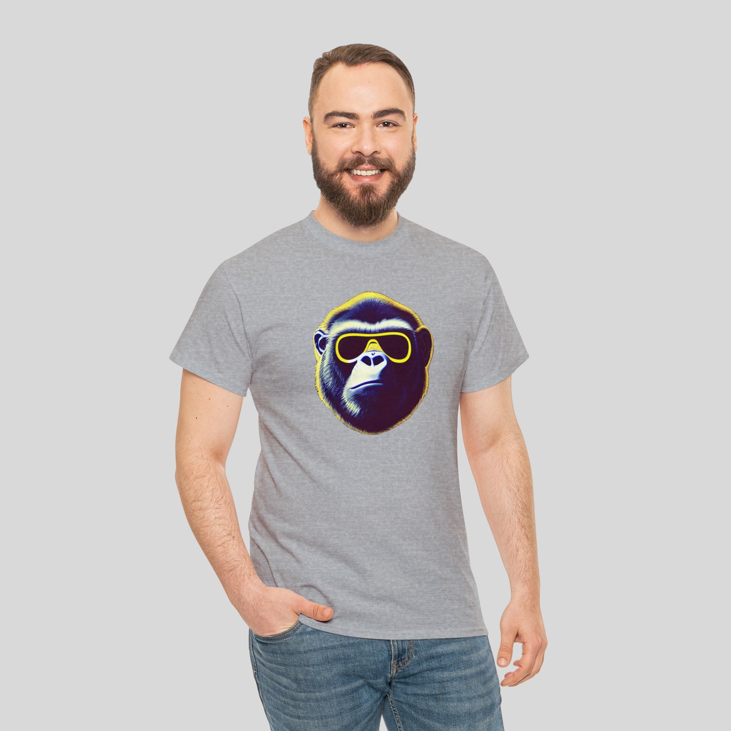 Gorilla, Custom Unisex Heavy Cotton Graphic Tee